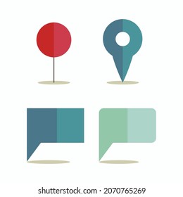 Icono de las formas de punteros coloridos