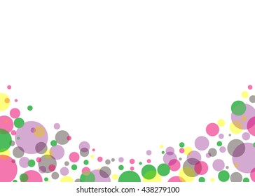 Colorful Poka Dots Abstract Background