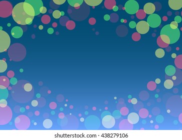 Colorful poka dots abstract background