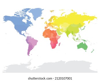 Colorful political map of World