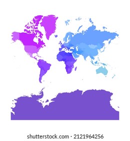 Colorful political map of World.