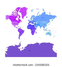 Colorful political map of World.