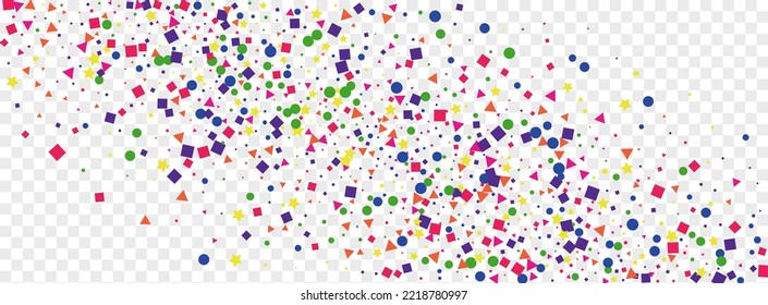 Colorful Polka Background Transparent Vector. Round Fiesta Texture. Multicolored New. Rainbow Geometric Event. Circle Prize Template.