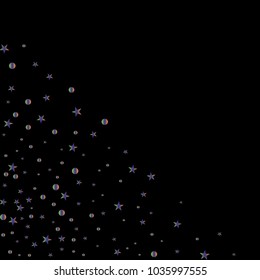 Colorful Polka Confetti Dotted and Starry background. Bubbles Circle Dots. Network design, technology science, vector illustration. Perfect for Logo, Banner, Icon, Holiday, New year Background.