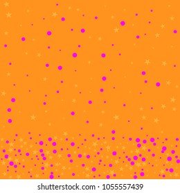 Colorful Polka confetti Dotted, Starry Background. Bubbles Circle Dots. Network design, technology science, vector illustration. Perfect for Logo, Banner, Icon, Holiday, New year Background.