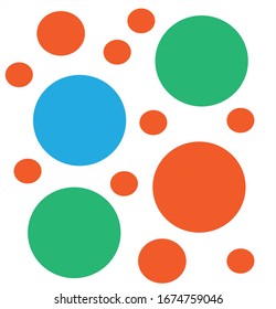 Colorful Polka dot Background Or Backdrop Vector Illustration. 