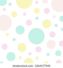 
Colorful polka dot background, pastel pattern. Wrapping paper, publications, sheets, graphics, circles.