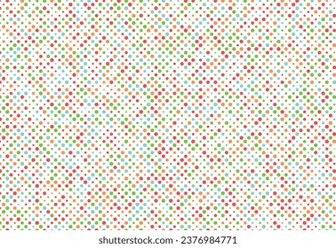 Colorful Polka Dot Background. Seamless Bright Multi Polka Dot.