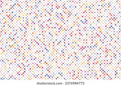 Colorful Polka Dot Background. Seamless Bright Multi Polka Dot.