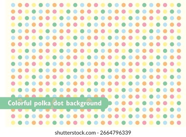 Colorful polka dot light background 