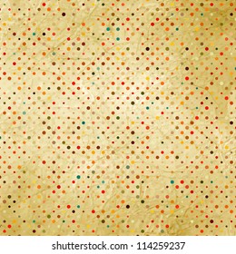 Colorful polka dot pattern on cardboard. And also includes EPS 8 vector