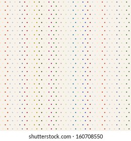 Colorful polka dot seamless background. Vector illustration.