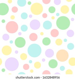 Colorful Polka dot seamless pattern background.