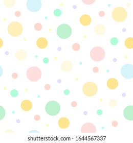 Colorful Polka dot seamless pattern background.