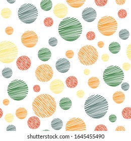 Colorful Polka dot seamless pattern background.	