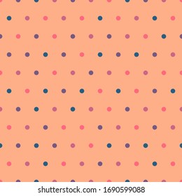 peach polka dot wallpaper