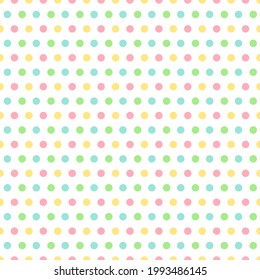 Colorful Polka Dot seamless pattern. Vector background.