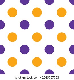 Colorful Polka Dot seamless pattern. Halloween pattern.