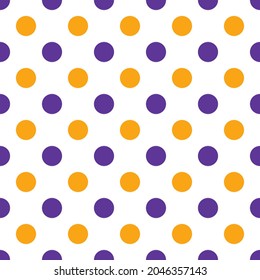Colorful Polka Dot seamless pattern. Halloween pattern.