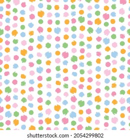 colorful polka dot seamless pattern for textile prints, scrapbooking, wallpaper, nursery room decor, wrapping paper, kids apparel and clothing, etc. EPS 10