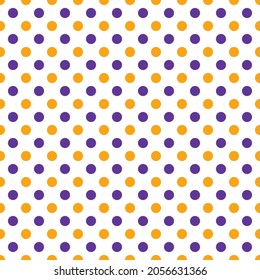 Patrón sin fisuras de Polka Dot colorido. En el caso de las setas, manteles, ropa, camisas, vestidos, papel, ropa de cama, mantas, edredones y otros productos textiles. Fondo vectorial. Patrón de Halloween.