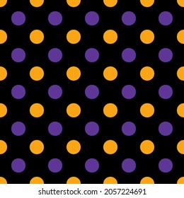 Patrón sin fisuras de Polka Dot colorido. En el caso de las setas, manteles, ropa, camisas, vestidos, papel, ropa de cama, mantas, edredones y otros productos textiles. Fondo vectorial. Patrón de Halloween.