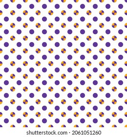 Colorful Polka Dot seamless pattern. Halloween pattern.
