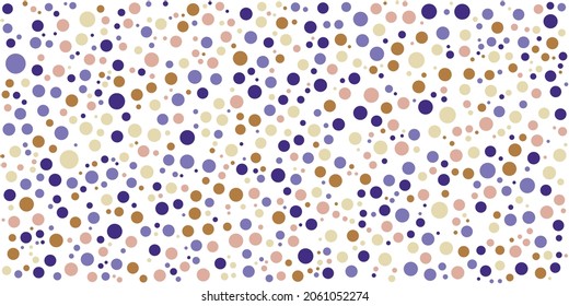 Farbiges Polka Punkt nahtloses Muster. Design-Element für Banner, Wickelpapier, Tapete oder Gewebe. Vektorgrafik.

