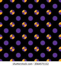 Colorful Polka Dot seamless pattern. Halloween pattern.