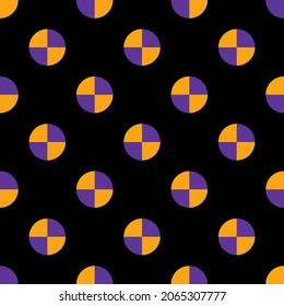 Patrón sin fisuras de Polka Dot colorido. En el caso de las setas, manteles, ropa, camisas, vestidos, papel, ropa de cama, mantas, edredones y otros productos textiles. Fondo vectorial. Patrón de Halloween.