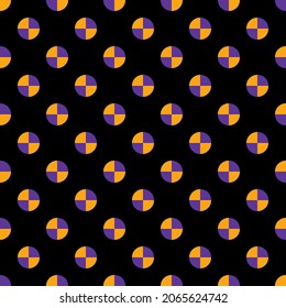 Patrón sin fisuras de Polka Dot colorido. En el caso de las setas, manteles, ropa, camisas, vestidos, papel, ropa de cama, mantas, edredones y otros productos textiles. Fondo vectorial. Patrón de Halloween.