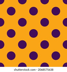 Colorful Polka Dot seamless pattern. Vector background. Halloween pattern.