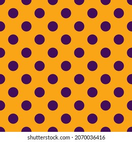 Patrón sin fisuras de Polka Dot colorido. En el caso de las setas, manteles, ropa, camisas, vestidos, papel, ropa de cama, mantas, edredones y otros productos textiles. Fondo vectorial. Patrón de Halloween.