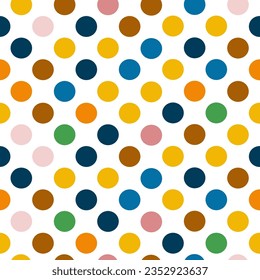 Colorful Polka Dot seamless pattern