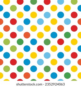 Colorful Polka Dot seamless pattern