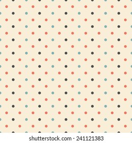 Colorful polka dot seamless pattern - Vector