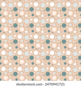 Colorful Polka dot seamless pattern. Abstract Seamless Dots Pattern. Decorative print for wallpaper, wrapping, pajama, linen, background fabric, texture, textile, fashion fabric