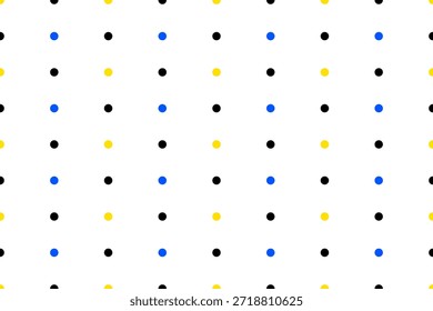 Colorido fondo de patrón sin fisuras de lunares. Decorativo. Ilustración vectorial