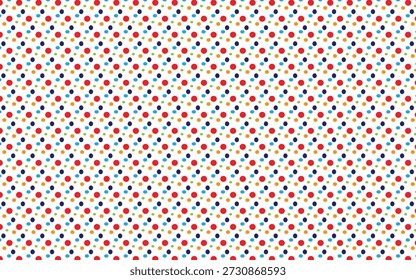 Colorido Polka ponto padrão sem emenda no fundo branco