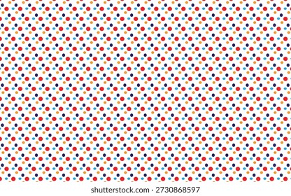Colorido Polka ponto padrão sem emenda no fundo branco