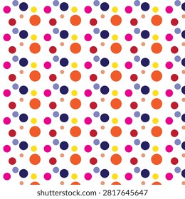 colorful polka dot seamless pattern  for printing