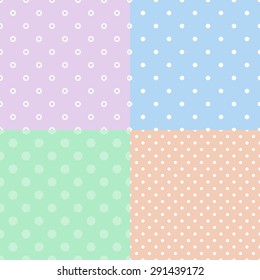 Colorful polka dot seamless pattern background