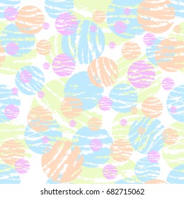 colorful polka dot seamless pattern in pastel color, vector illustration