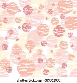 colorful polka dot seamless pattern in pastel color, vector illustration