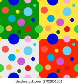 Patrón de Vector sin costuras de lunares coloridos