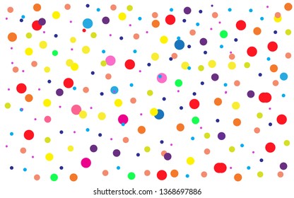 Colorful polka dot vector background. illustration wallpaper texture for template, website design and banner social media advertising.