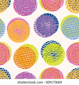 Colorful polka dot. Vector seamless pattern.
