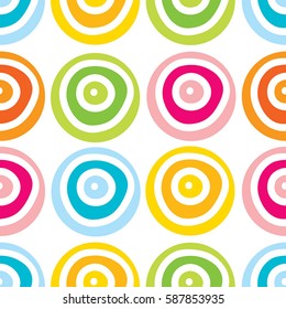 Colorful polka dot. Vector seamless pattern.