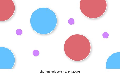El polka colorido pega el vector abstracto con fondo blanco.