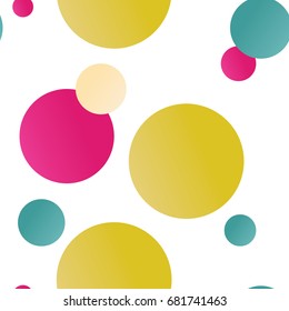 Colorful Polka Dots, Circle Background, Circle Shapes, Circle Vector, Gradient Shapes, Circular Shapes, Gradient Abstract Circle Seamless Pattern Vector Illustration
